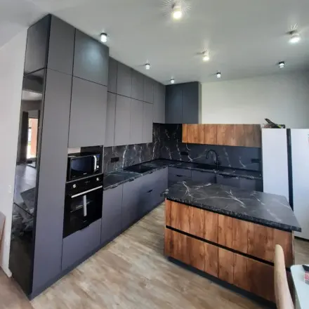 Кухня Графит Дуб Вотан табачный